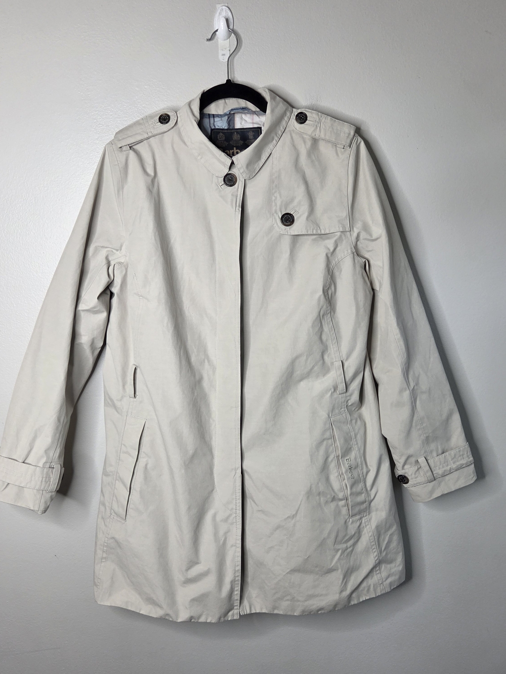 Barbour Cream Trench Coat